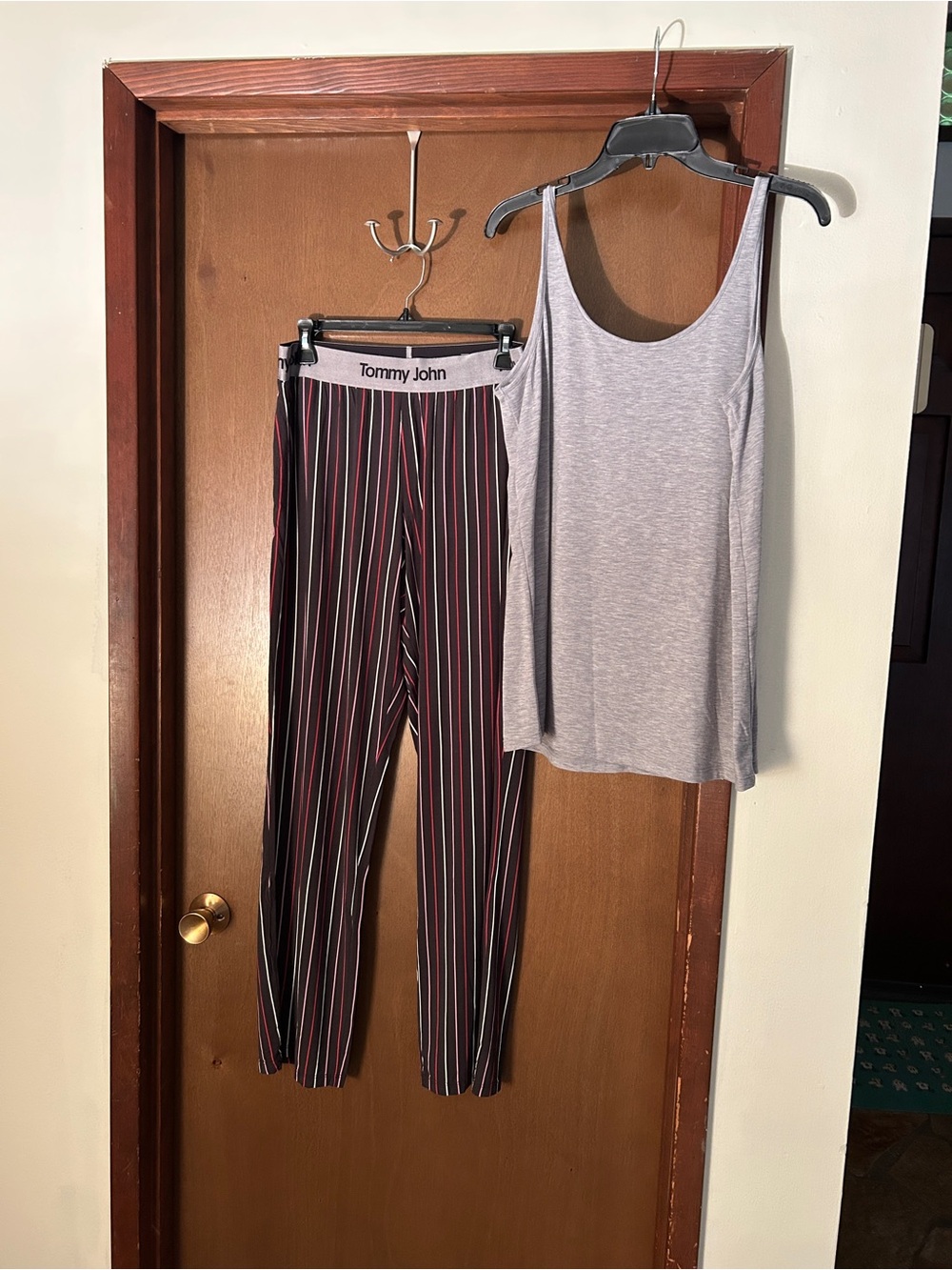 Tommy John Multi Color PJ Pant and Grey/Silver Tank Top Size L